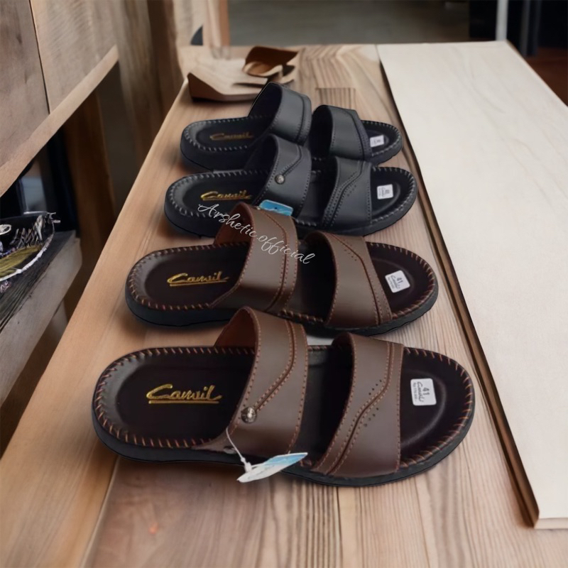 Sandal jepit Pria / Sandal kulit Casual / Sendal Santai Pria dewasa Kualitas Terbaik CNVL 39 - 43