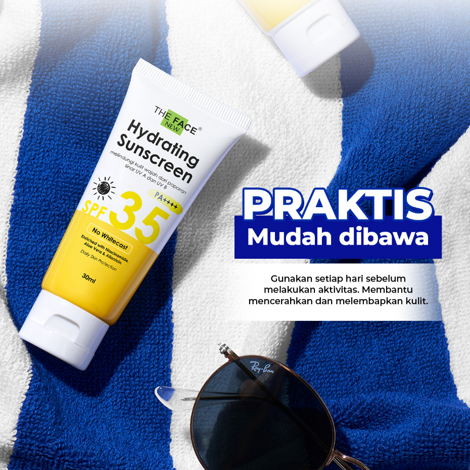 ⭐BAGUS⭐ [BPOM] THE FACE Hydrating Sunscreen UV Defender 30ml-SPF35/PA++++ | Tabir Surya UVA UVB