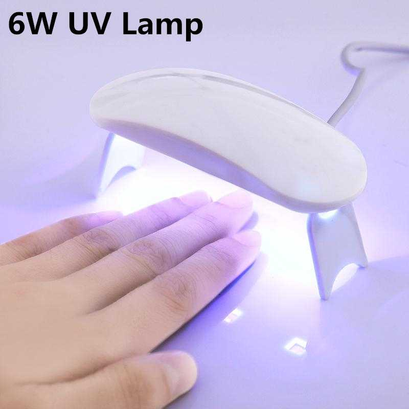 Pengering Kutek Kuku UV LED Lamp Nail Dryer Polish Art USB 6W Pengering Cat Kuku Cepat Efisien Cocok Semua Jenis Kutek
