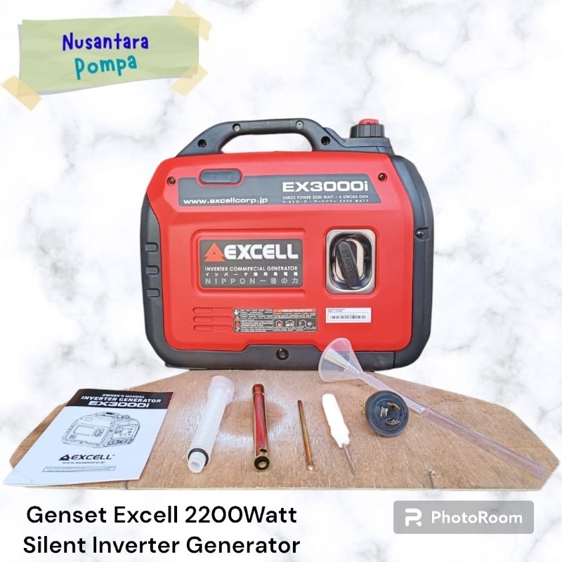 Genset Excell Inverter EX3000i / Genset Excell 2200WATT Silent Inverter Generator