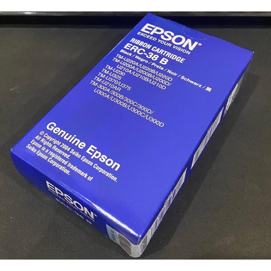 CARTRIDGE PITA RIBBON PRINTER KASIR EPSON TMU 220 - ERC-38 B BLACK ORI HITAM ORIGINAL