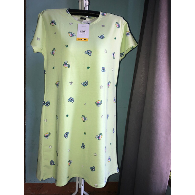 LEMONE Daster motif bahan babyteri spandex