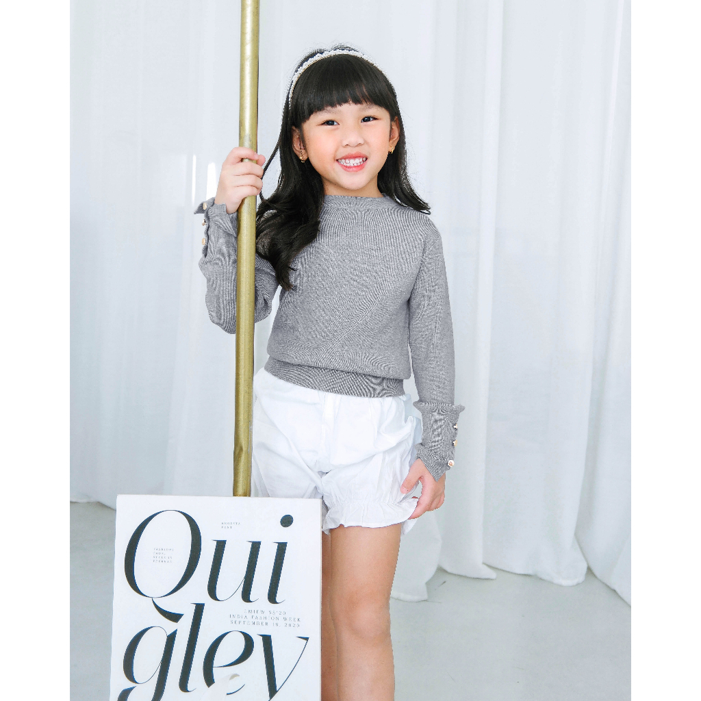 Hunny Bunny ALICHA LONGSLEEVE | Blouse Rajut Anak | Atasan Anak Knit | Rajut Anak Premium | Sweater Rajut Polos