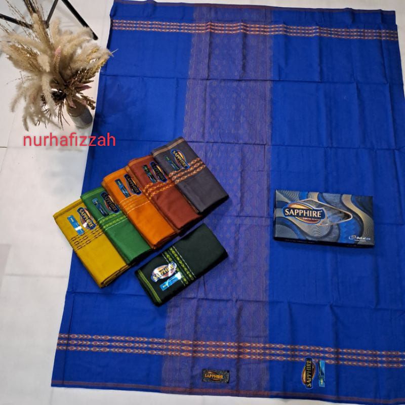sarung sapphire pwg polos warna