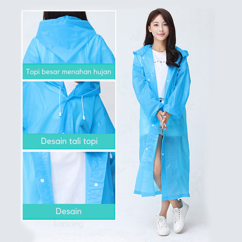 Raincoat All Size Motif Polos Simple Ringan Orang Dewasa - YOYOSOO