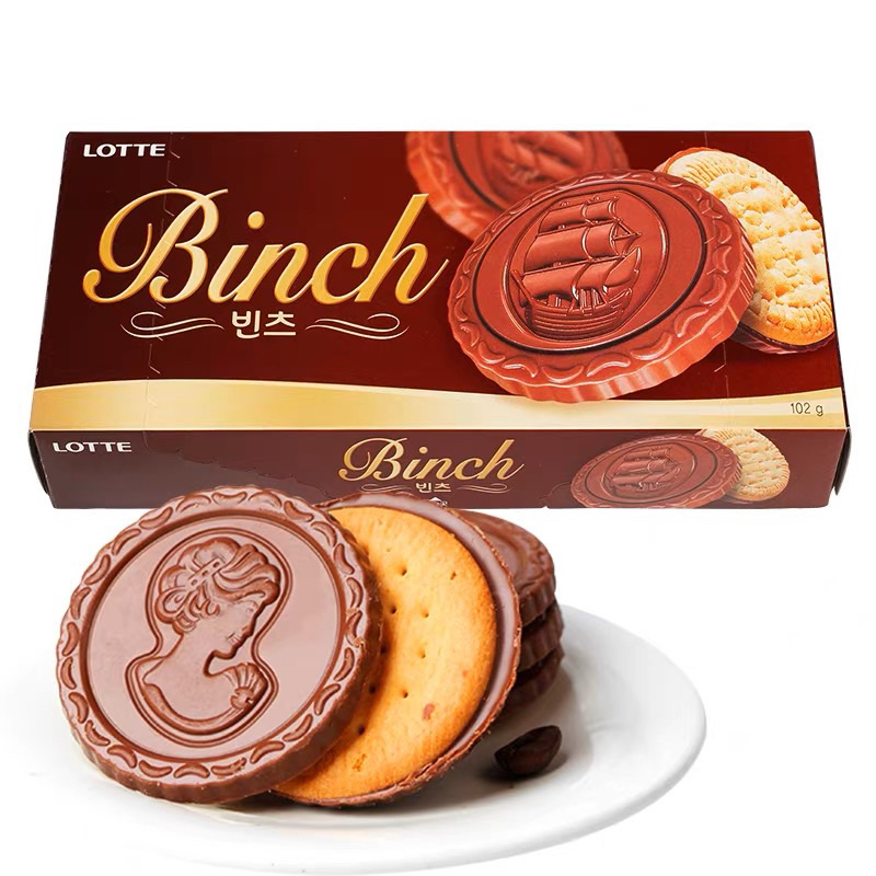 

Lotte Binch Korea Lotte Binch Crispy Biscuit Choco 102g