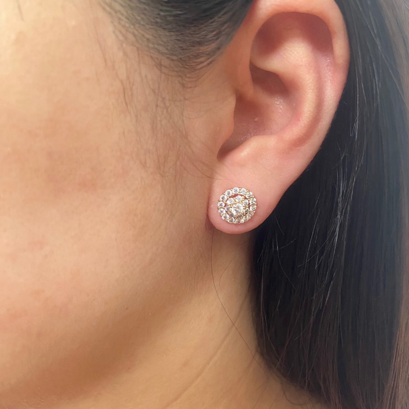 Anting Tusuk Pesta Luxury Waterproof Anti Karat Tahan Air Mata Zircon - Hannah Earrings