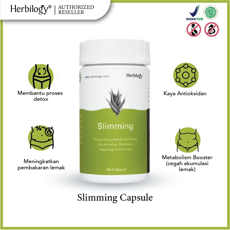 Herbilogy Slimming Capsule - 60 kapsul / mengurangi lemak / meningkatkan metabolisme