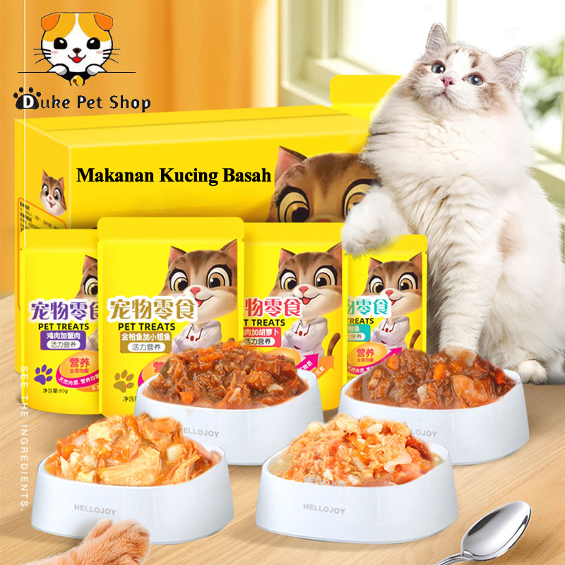 LIEBAO Makanan Kucing Basah Pouch 80gr Bergizi Adult Kitten Tuna Ayam Ikan Laut Dalam Vitamin