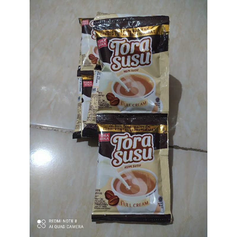 

Torabika susu 31g, kopi susu wiht full cream isi 10sachet