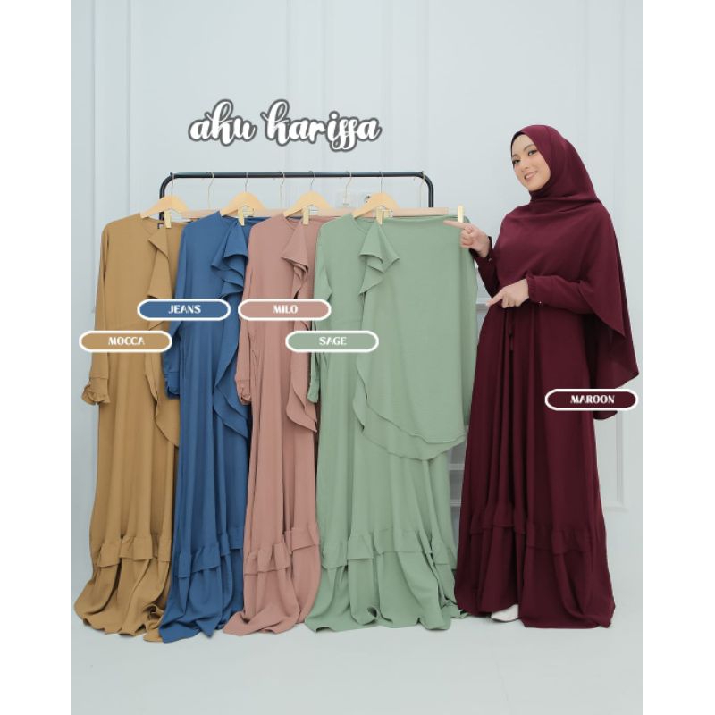 SET HIJAB SYAR'I KASANDRA BY AKU KARISSA / GAMIS AKU KARISSA / ORI AKU KARISSA