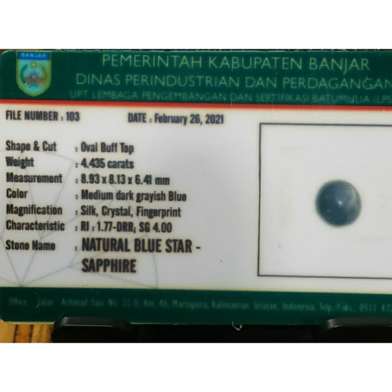 NATURAL BLUE STAR SAPPHIRE Srilangka