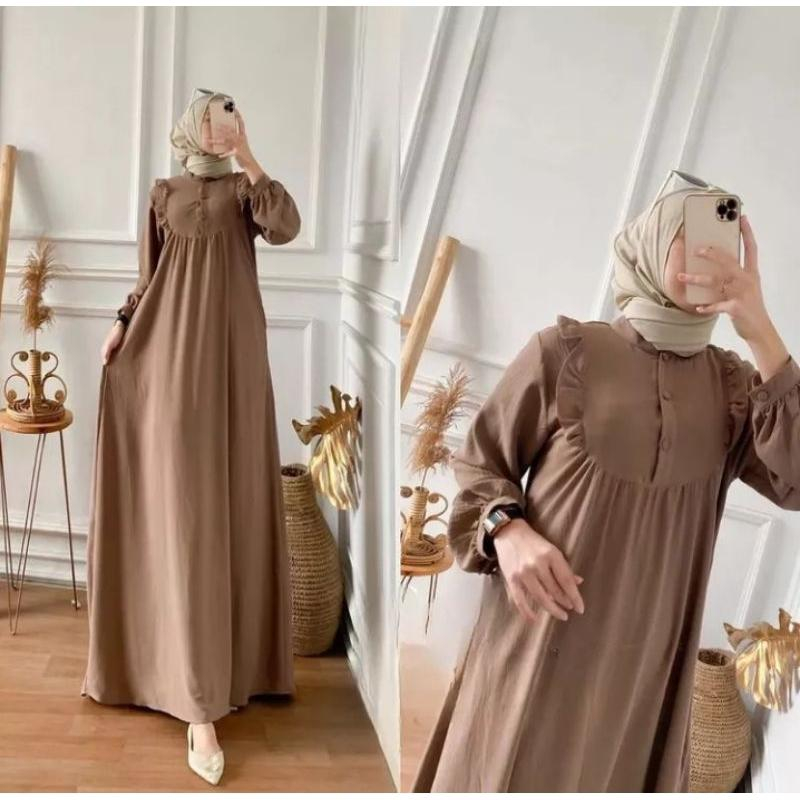 GAMIS POLOS PUTIH PENGAJIAN SERAGAM PUTIH JUMBO/ GAMIS BAHAN CRINCIL