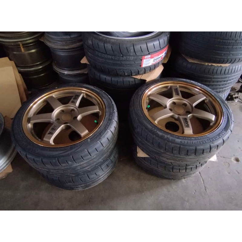 velg te37 ring 17 + ban like new