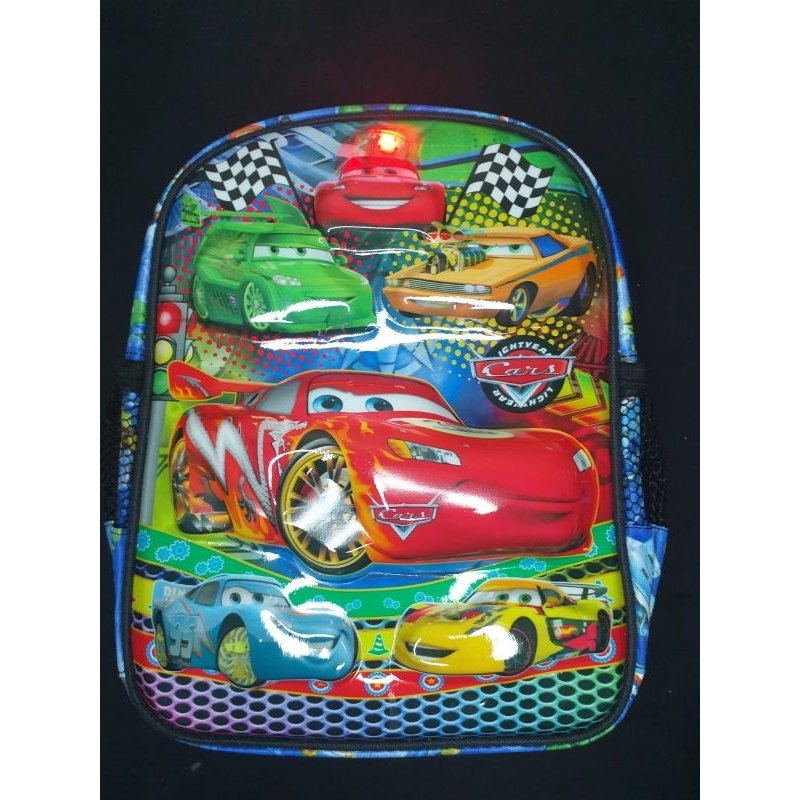 TAS PAUD COWOK CARS/MOBIL 3D DENGAN LAMPU LED / TAS ANAK SEKOLAH/TAS 3D/TAS LED