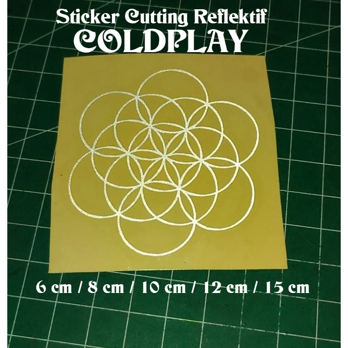 Sticker Cutting Reflektif Cold Play coldplay
