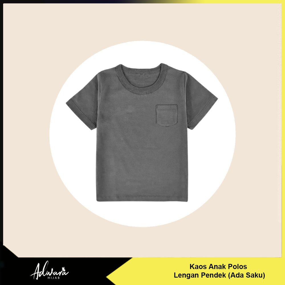 Kaos Polos Anak Lengan Pendek Usia 3-4 Tahun