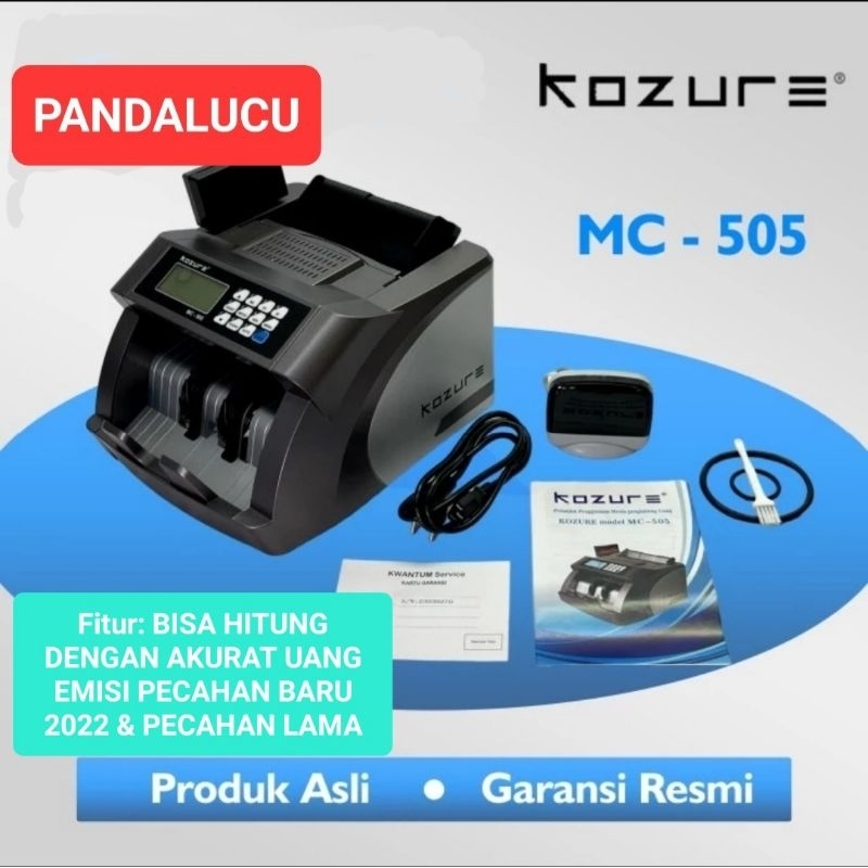 Mesin Hitung Uang KOZURE MC-505 - Money / Bill Counter Penghitung Uang