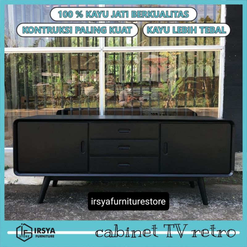 Bufet Tv Kayu Jati Meja Bufet Tv Retro Scandinavian Klasik Jati