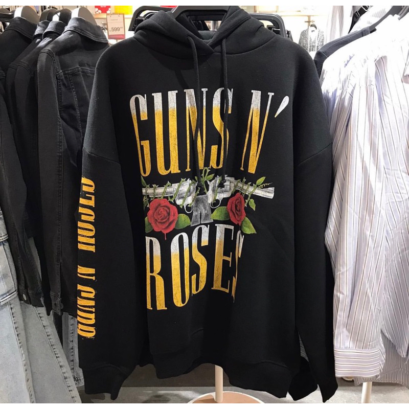 hoodie sweatshirt pull&bear guns N’Roses