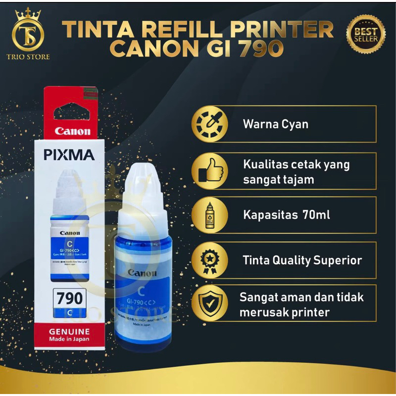 Tinta Canon Gi 790 For Printer G1000 G2000 G3000 G4000 G1010 G2010 G3010