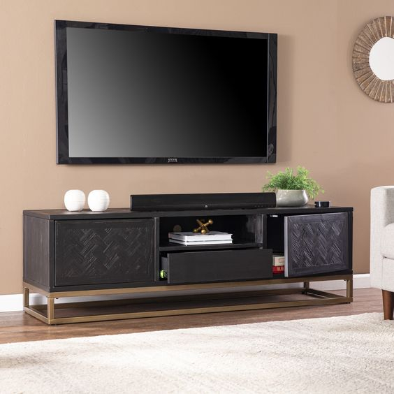 Meja TV Minimalis Besi Hollow | Rak TV Industrial Modern Kuat Kokoh Anti Karat Serbaguna