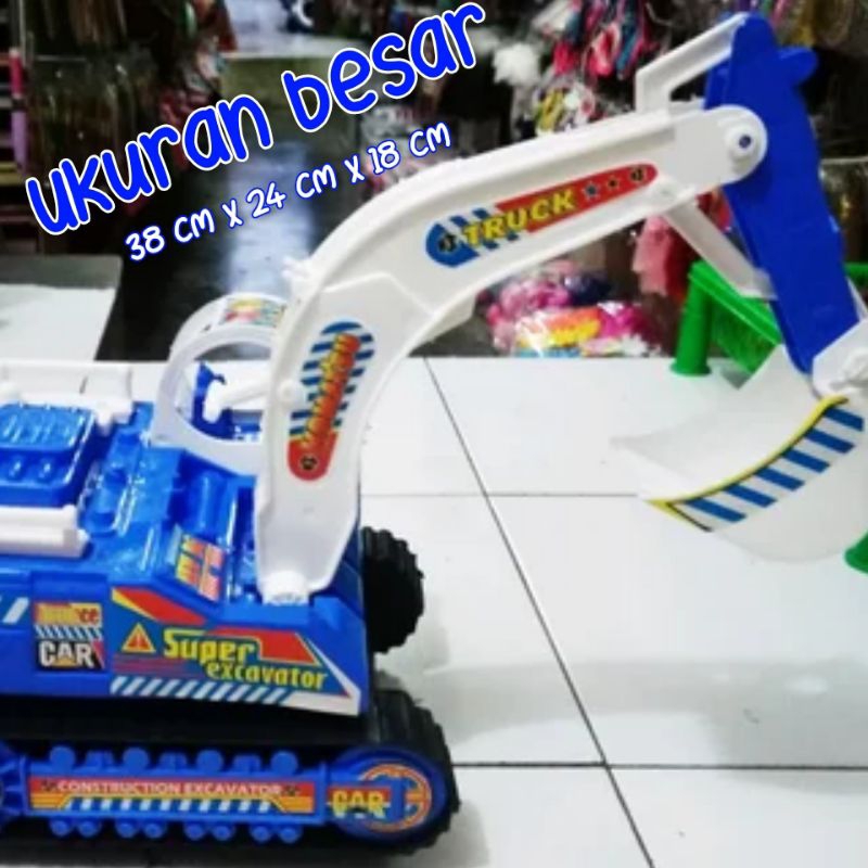 mainan anak mobil  truk Beko besar / mainan excavator jumbo