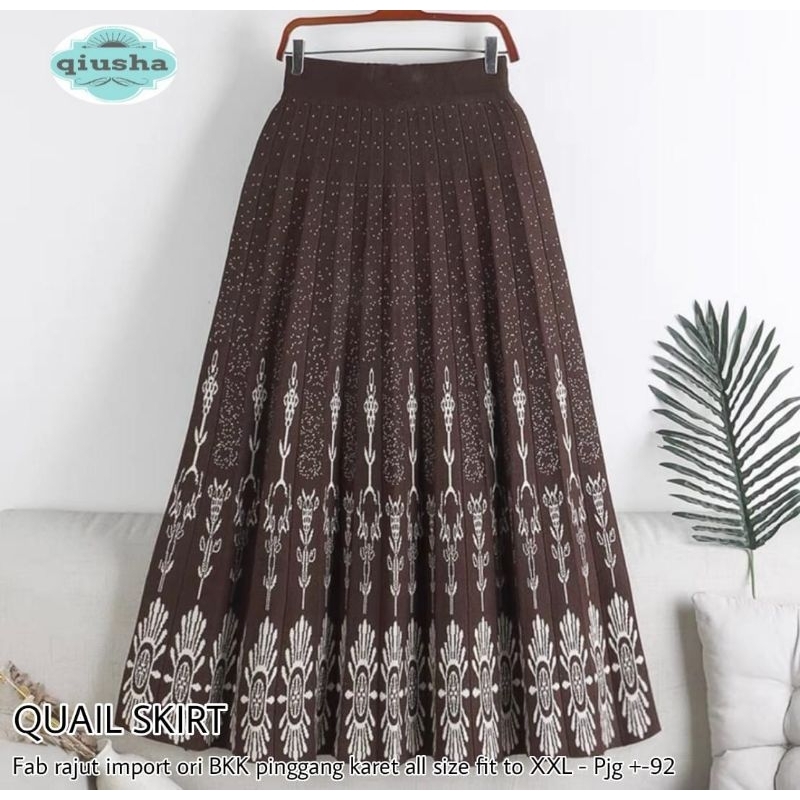QUAIL KNIT SKIRT ROK RAJUT PANJANG IMPORT BANGKOK BKK