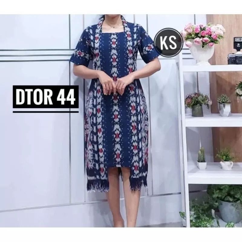 DRESS TENUN RUMBAI KUTU BARU, BAJU TENUN WANITA