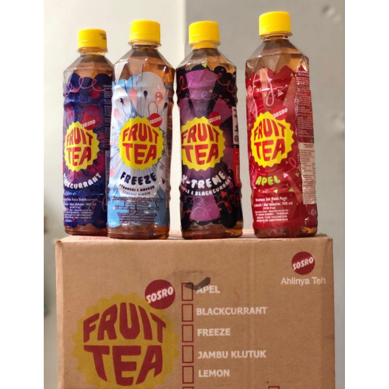 

Fruit tea botol Sosro 500 ml isi 12 pcs