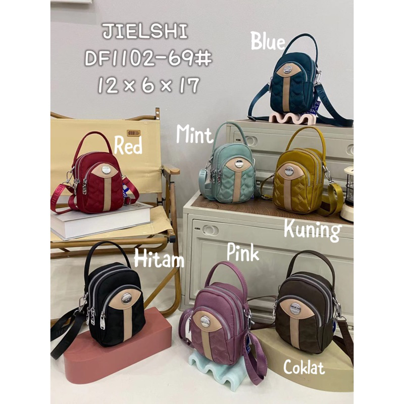 DF1102-69 TAS WANITA IMPORT JIELSHI 2in1 JINJING DAN SELEMPANG