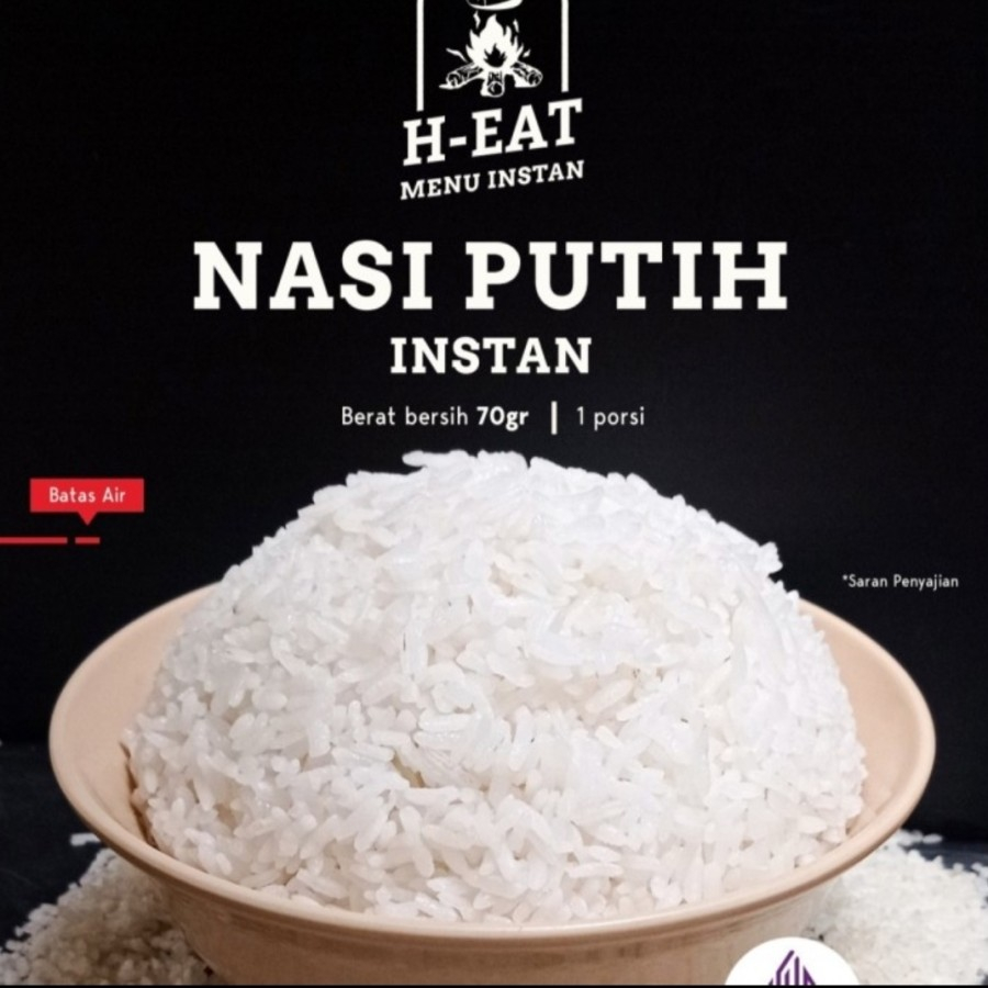 

h-eat nasi putih instan 3 porsi camping gunung 200gr