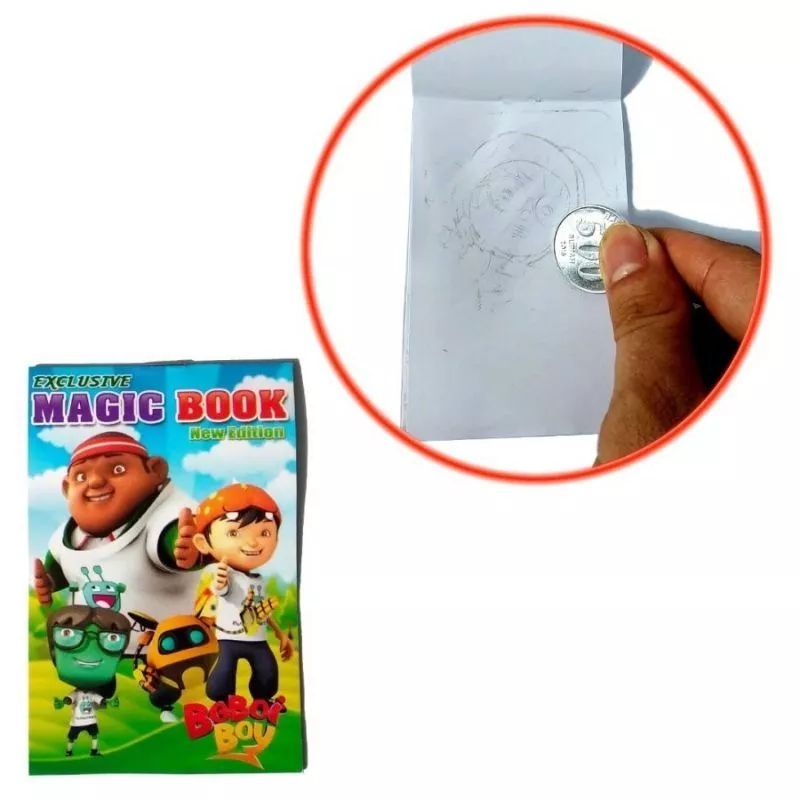 GROSIR 50pc MAINAN GOSOK KERTAS GAMBAR MAGIC BOOK STRATCH KOIN -  BUKU AJAIB GOSOK KOIN