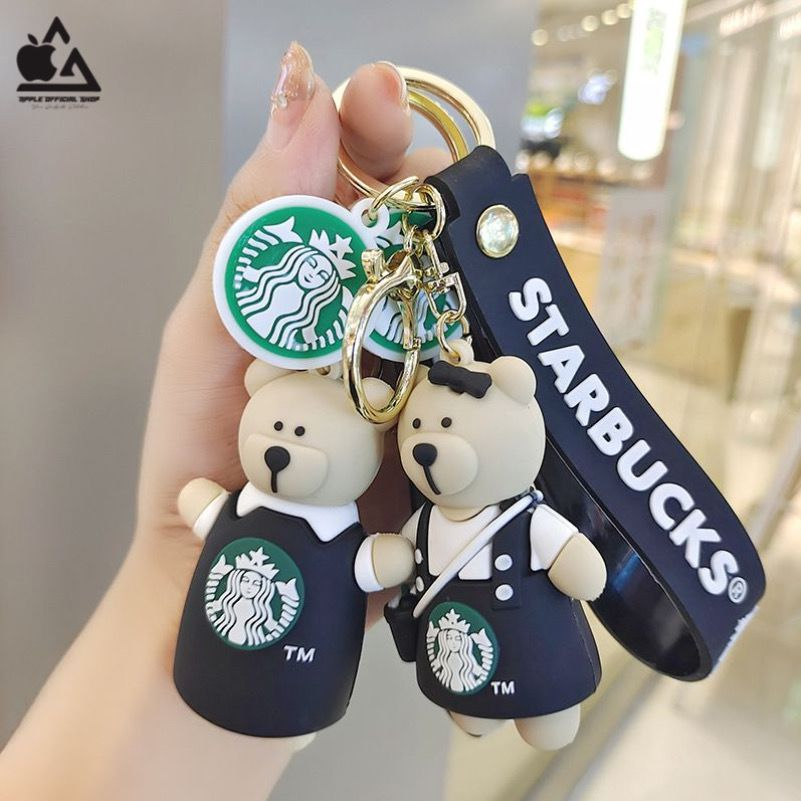 Gantungan Kunci Starbucks Bearista Barista Keychain Key Chain Bear Kopi Cup Gantungan Kunci Motor Mobil Rumah Tas Bag Starbucks Coffee Hadiah Gift Souvenir Ultah Ulang Tahun