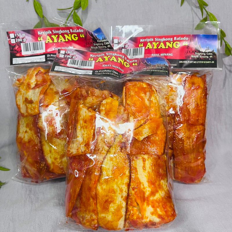 SINGKONG BALADO SANJAY AYANG 200 gram / KRIPIK SANJAY / SINGKONG KHAS PADANG / ALMA.SNACK