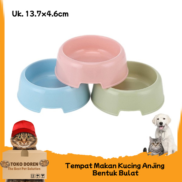 Tempat makan kucing anjing bentuk bulat