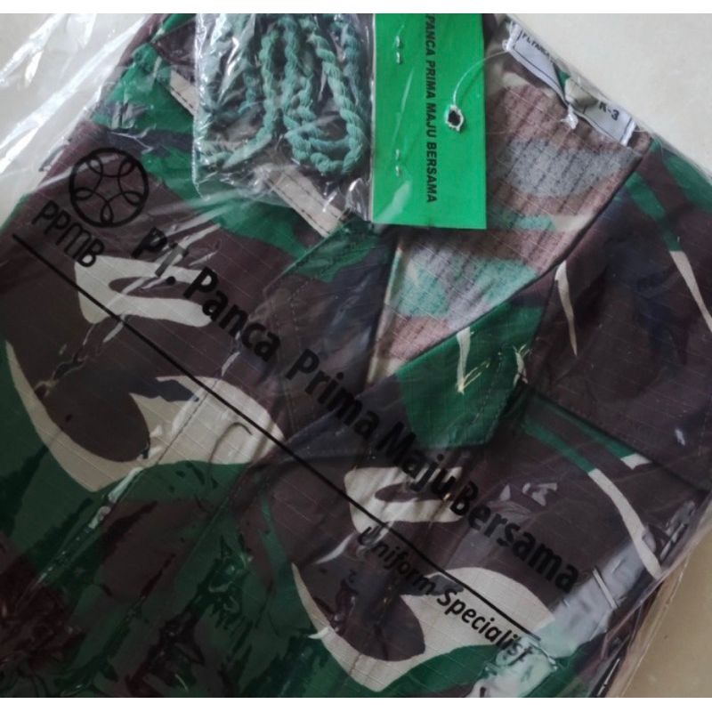 ORI BAJU PDL JATAH PEMBAGIAN TNI UKURAN LENGKAP