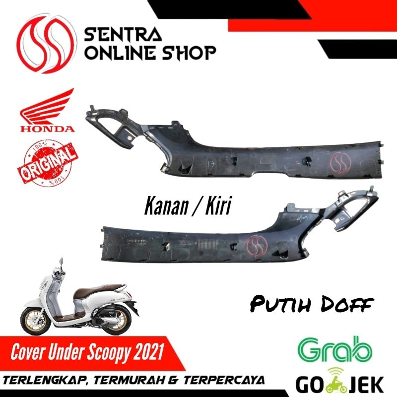 Cover under bordes bawah kanan kiri scoopy prestige 2021 putih doff dop original