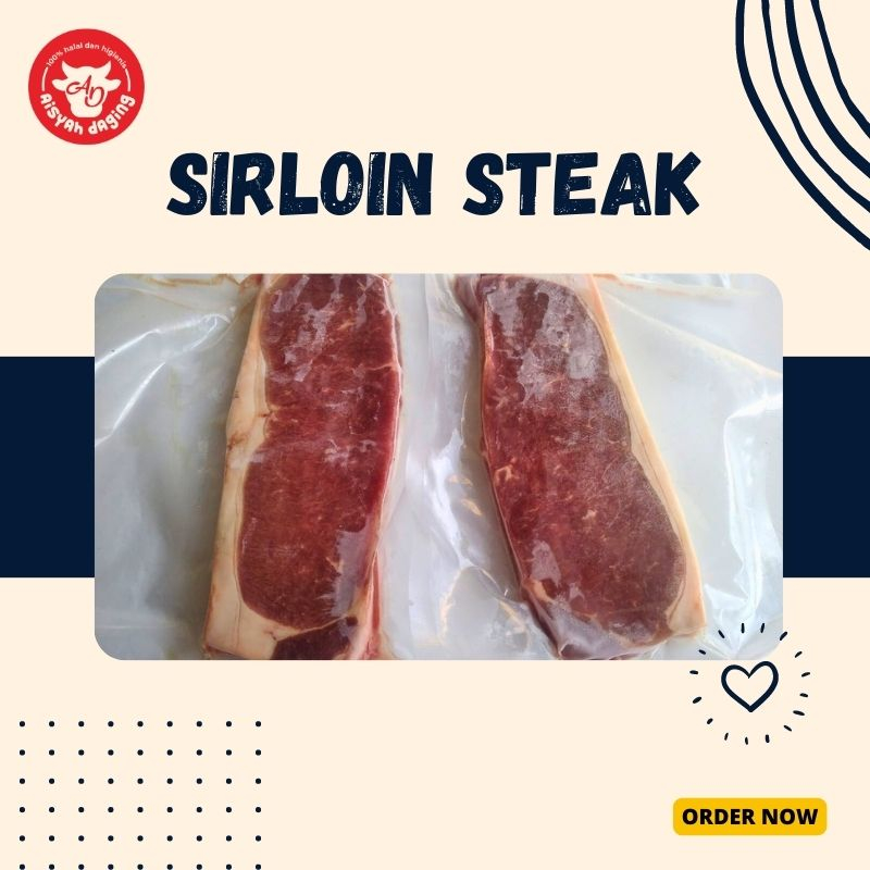 

Daging Sapi Sirloin Steak 200 gram & 400 gram | Aisyah Daging