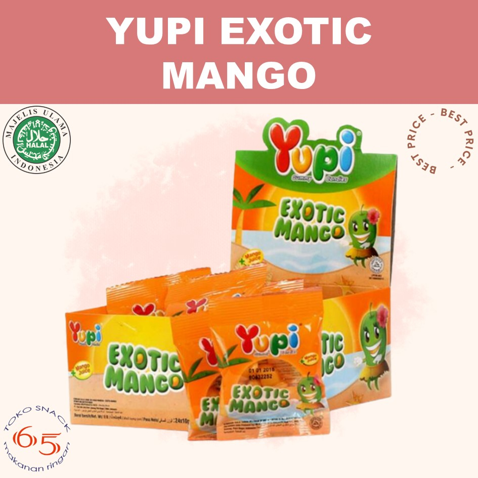 

yupi exotic mango 24. permen jelly yupi