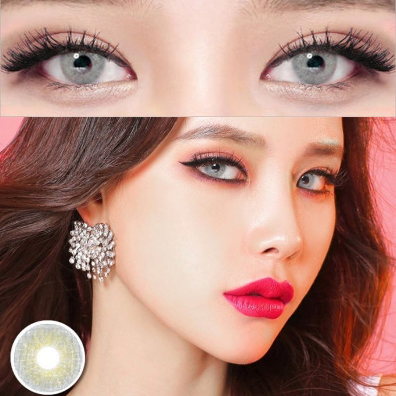 SOFTLENS QUEEN GREY CLOUD COLORED LENSES  lensa kontak warna (NOMAL)