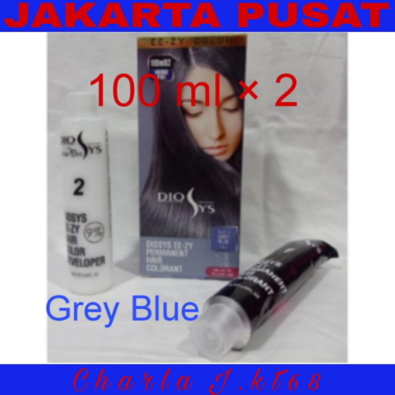 cat rambut / pewarna rambut diosys grey blue