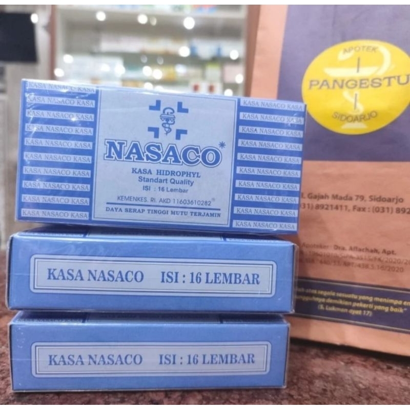 Kasa Hidrofil Nasaco 1 Box 16 Lembar / Perban Hidrophyl Nasako / Verban Hidrofil Nazaco