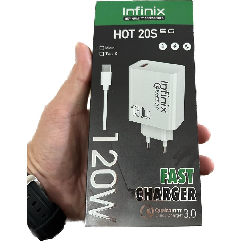CHARGER  120W Ori 100% Infinix hot 20s fast charging PROMO SULTAN ROXY