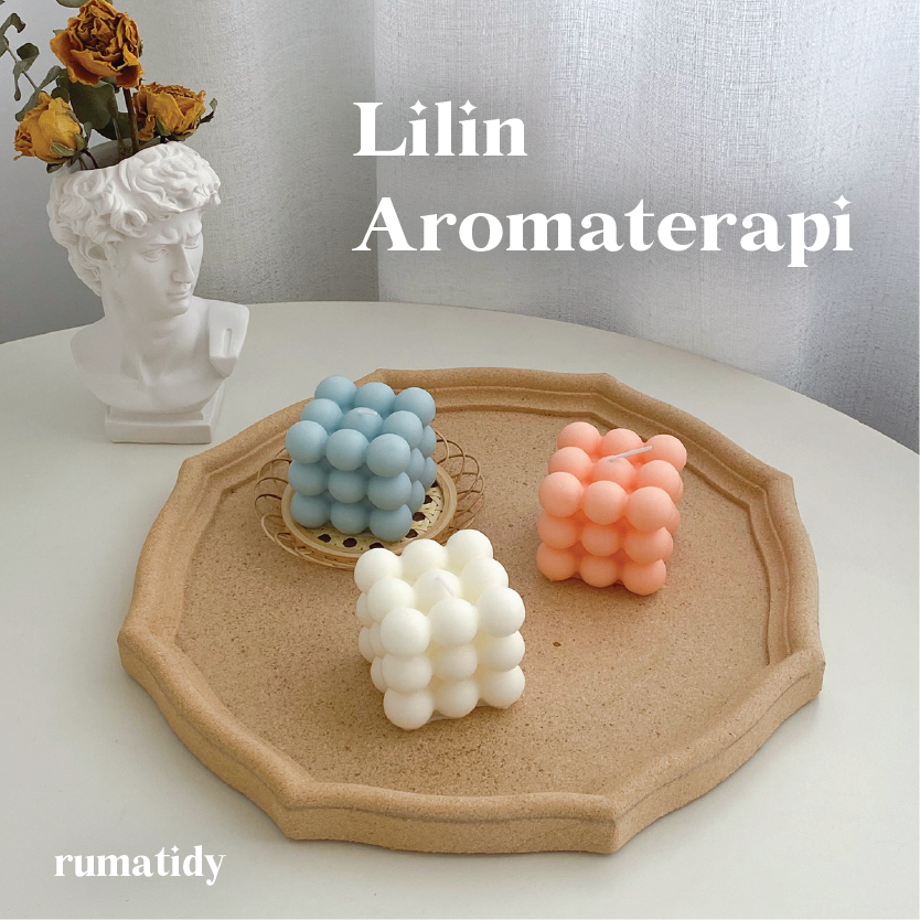 【RUMATIDY】Lilin Aromaterapi Dekorasi Ala Korea Estetik Scented Candle Lilin Cube Korean Candle