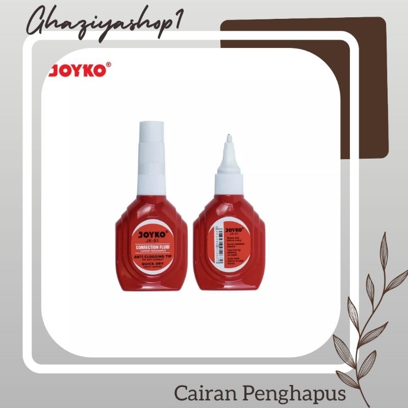 

Penghapus Cair / Tipe X / Cairan Koreksi / Correction Fluid Merk Joyko JK-01. Cepat Kering