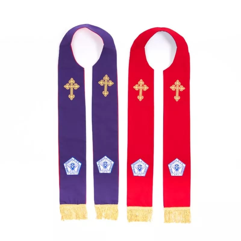 GPSI - Stola Merah Ungu Bordir - Cotton - Jos Miracle Bandung - Miracle - JMB