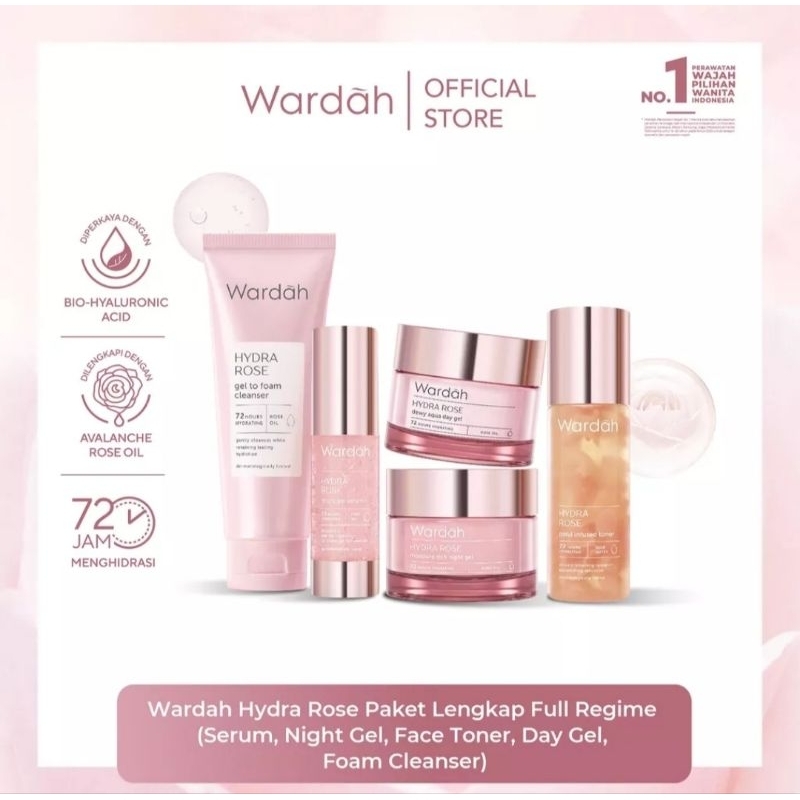 Wardah hydra rose 1 paket