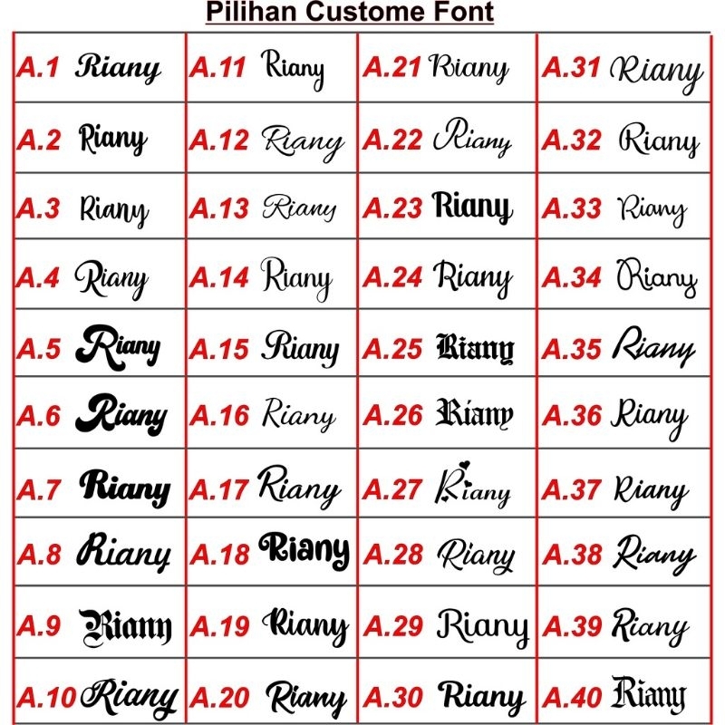 bros ukir nama anda disini lapis emas banyak pilihan font