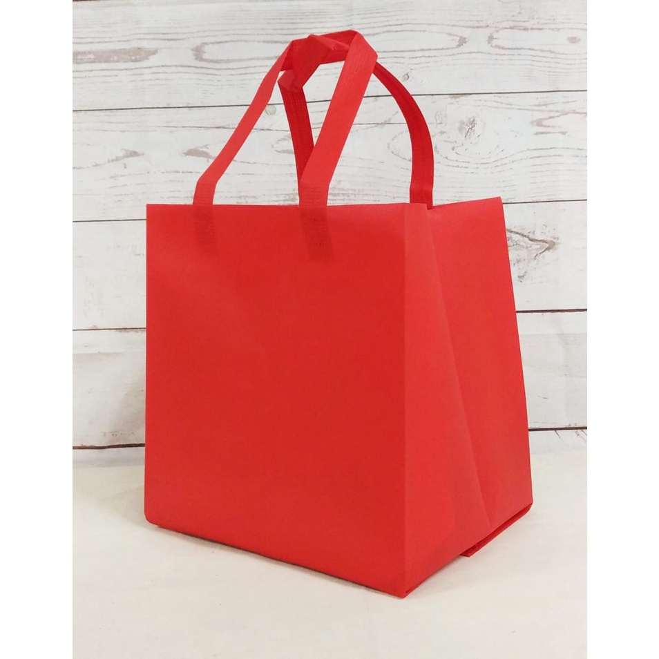 (minimal order 12 pcs)Tas berkat Hajatan Jumbo Bahan Tebal Tas kotak nasi 24x24 polos 40X28X24